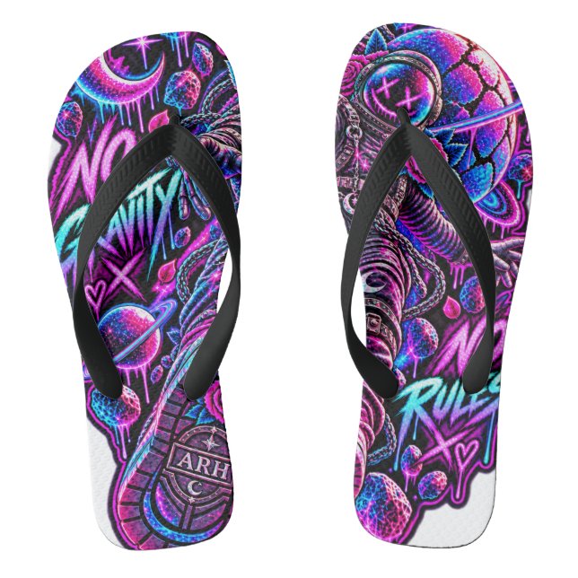 No Gravity No rules ARH Flip Flops (Footbed)