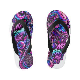 No Gravity No rules ARH Kid's Flip Flops