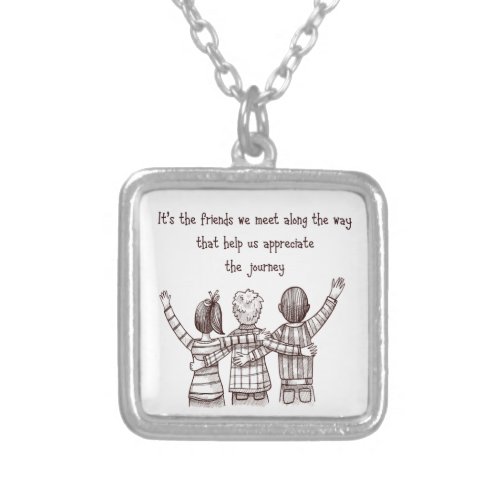 No Greater Gift than the Love of a Cat Quote Silver Plated Necklace