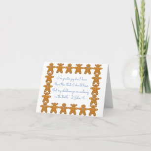 No Greater Joy~Children in Truth Scrip~Gingerbread Holiday Card