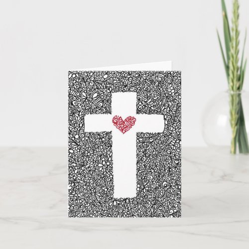 No Greater Love Cross Card