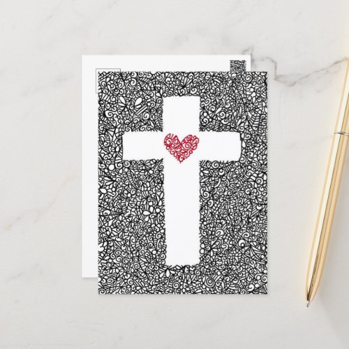 No Greater Love Cross Postcard