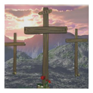 No Greater Love John 3:16 Faux Canvas Print