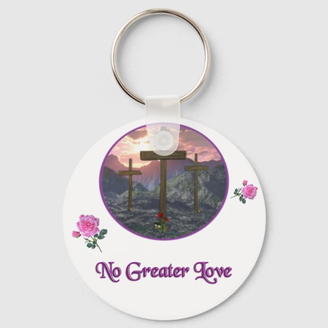 No Greater Love John 3:16 Keychain (Front)