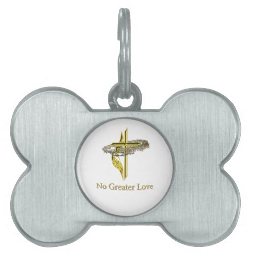 No greater love pet tag
