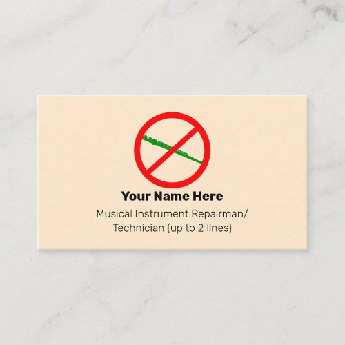 No Green Fls Instrument Tech Blanched Almond Business Card