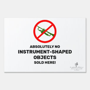 No Green Trumpets Local Music Store Large Sign