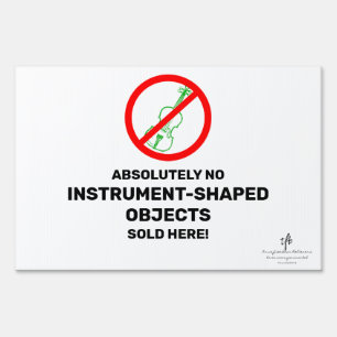 No Green Violins Local Music Store Large Sign