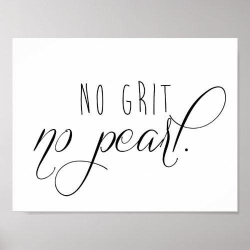 No Grit No Pearl Poster