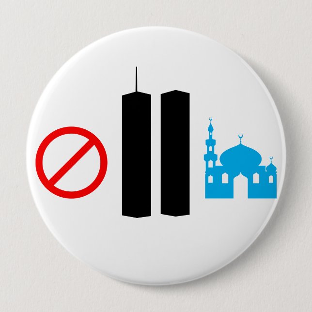 No Ground Zero Mosque Button (Front)