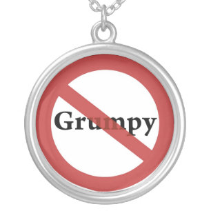 No Grumps Allowed! Silver Plated Necklace