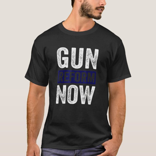 No Gun Awareness Day Enough End Gun Violence Gun R T-Shirt (Front)