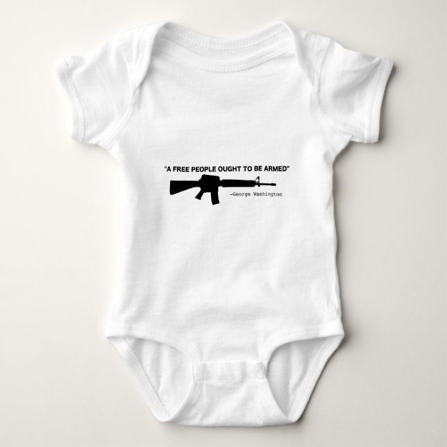 No Gun Control Baby Bodysuit (Front)