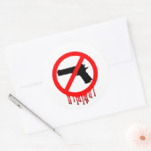 No Guns Allowed = Innocent Dead Classic Round Sticker (Envelope)