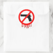 No Guns Allowed = Innocent Dead Classic Round Sticker (Bag)