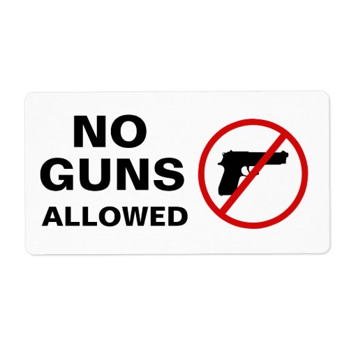 No Guns Allowed Stickers