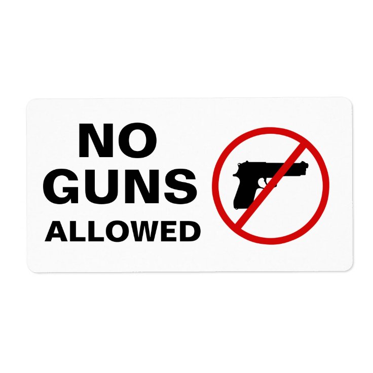 No Guns Allowed Stickers Zazzle