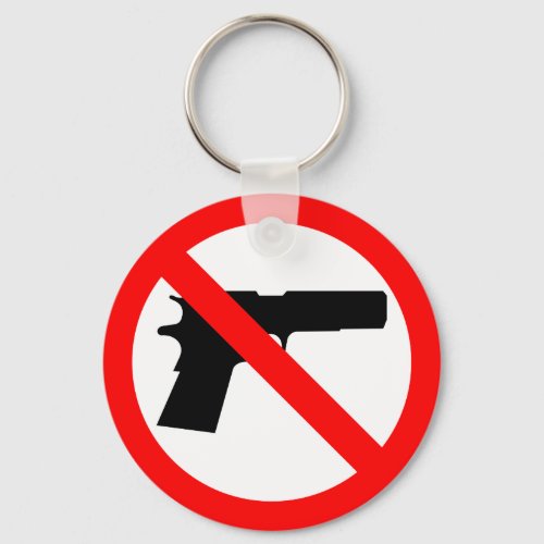 No Guns Anti Gun Keychain