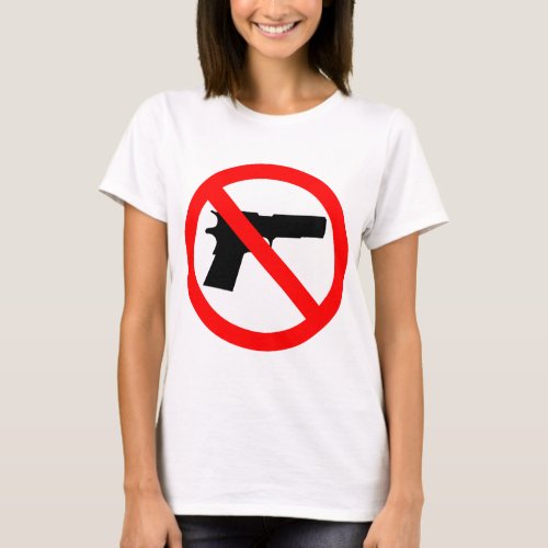 No Guns Anti Gun T_Shirt