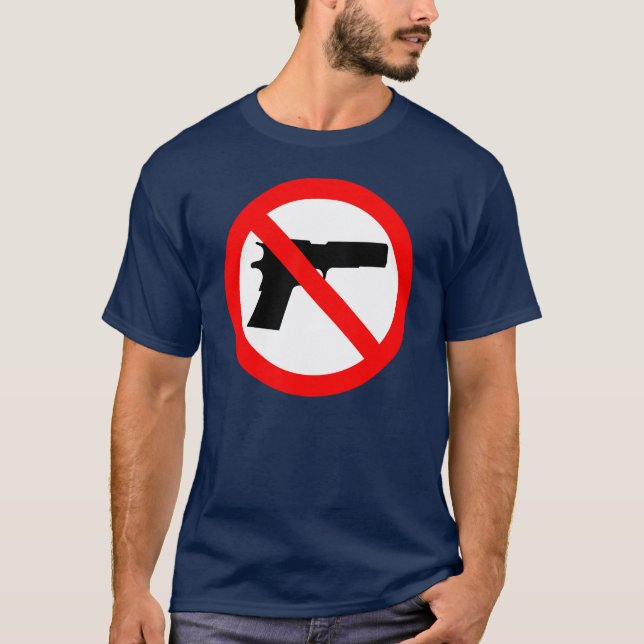 No Guns Anti Gun T-Shirt (Front)