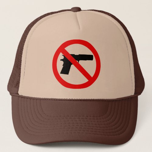 No Guns Anti Gun Trucker Hat
