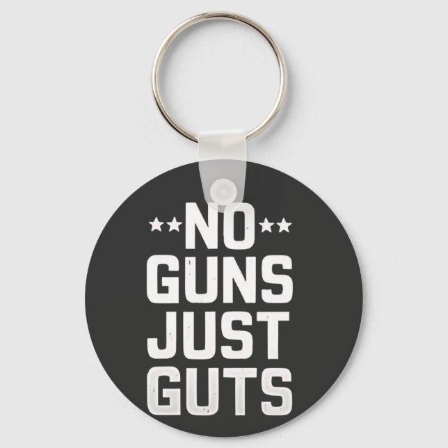 No Guns Just Guts Corrections Officer Keychain (Front)