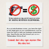 No Guns. No Money Card (Front & Back)