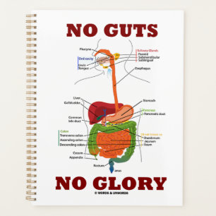 No Guts No Glory Digestive System Anatomy Humor Planner