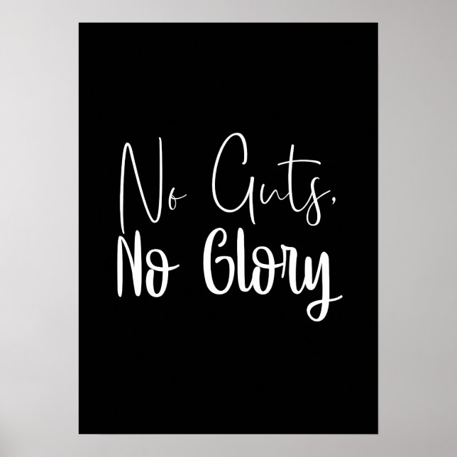 No Guts, No Glory, Gym, Hustle, Success Motivation Poster (Front)