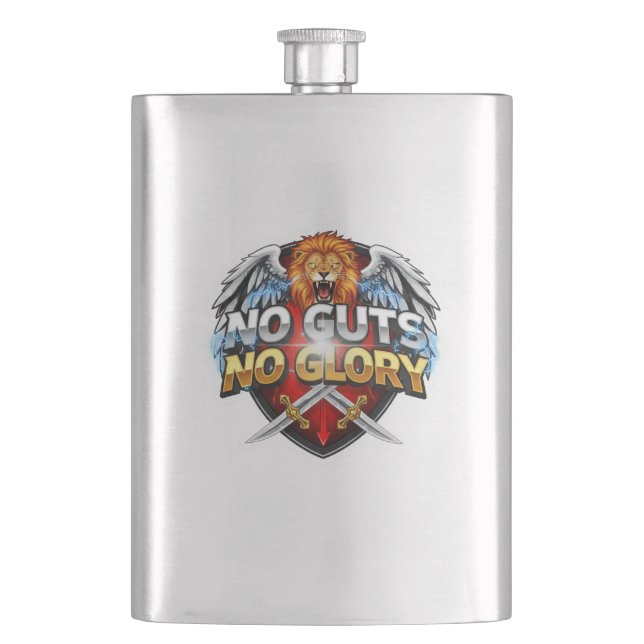 No Guts, No Glory: Motivational & Success Mindset Flask (Front)