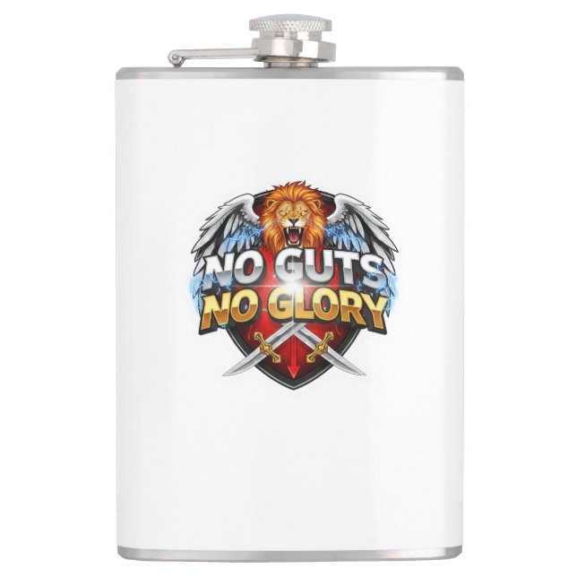 No Guts, No Glory: Motivational & Success Mindset Flask (Front)