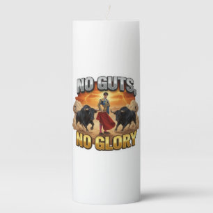No Guts, No Glory: Motivational & Success Mindset Pillar Candle
