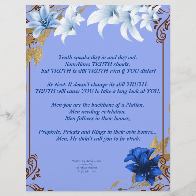 No Guts No Glory Writings Personalized Paper (Front)