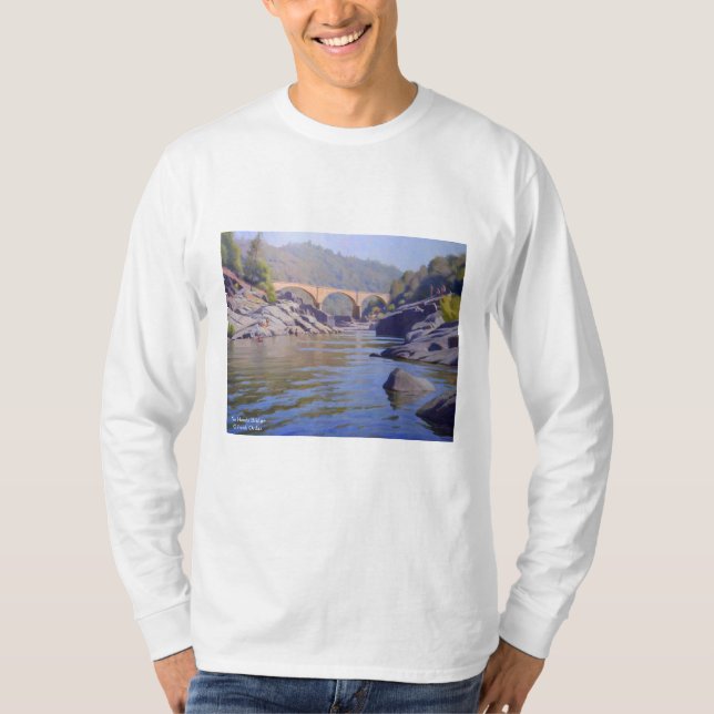 No Hands Bridge Men's Long Sleeve T-Shirt (Front)