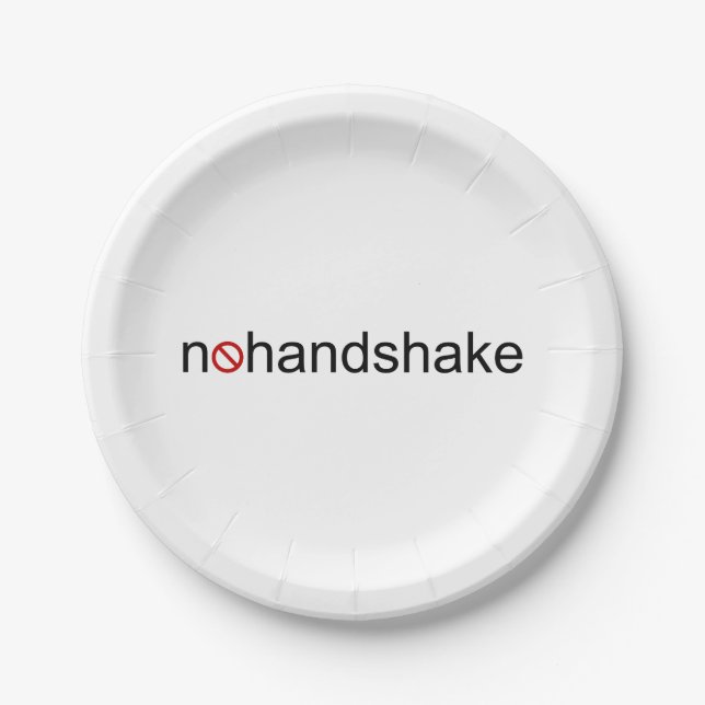 No Handshake Paper Plates (Front)