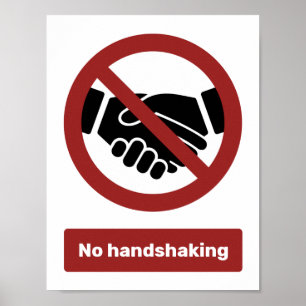 No Handshaking Poster