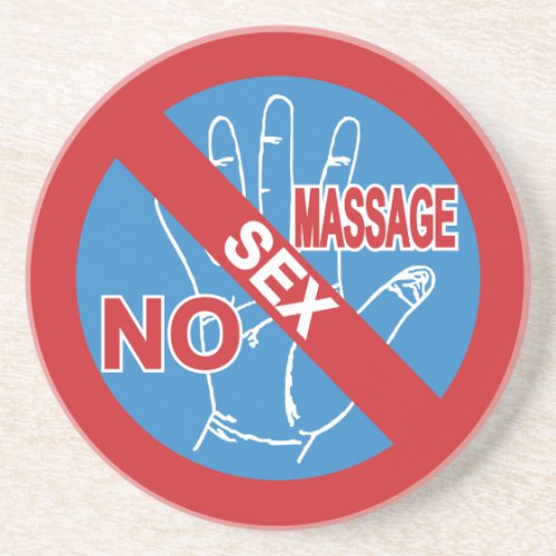 NO Happy Ending Massage  Thai Sign  Drink Coaster