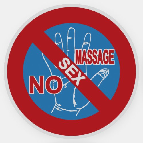 NO Happy Ending Massage  Thai Sign  Sticker
