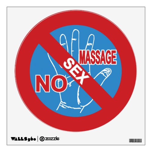 NO Happy Ending Massage  Thai Sign  Wall Decal