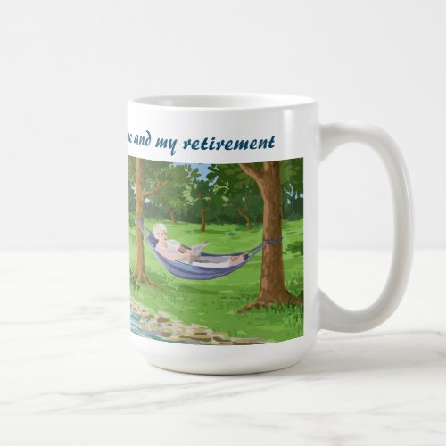 No hassle just me retirement hammock funny coffee mug