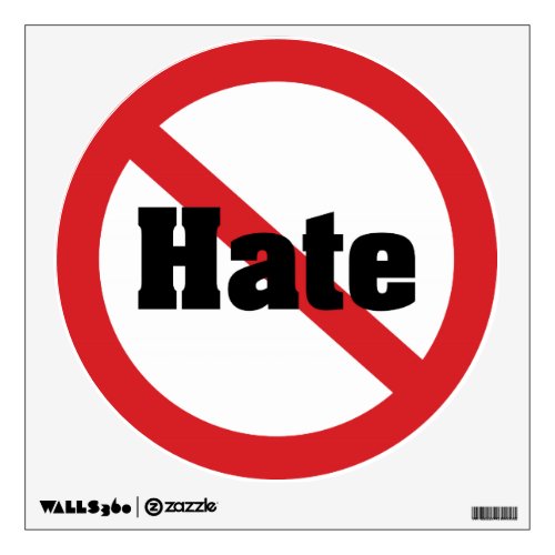 No Hate Wall Sticker