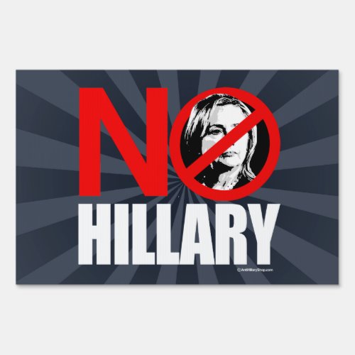 NO HILLARY BOLD _ Anti Hillary png white _ png Sign