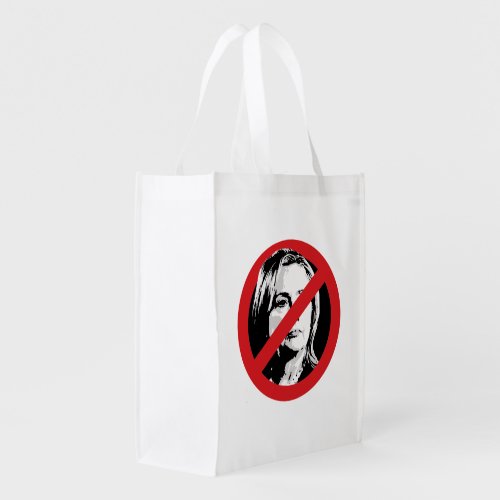 NO HILLARY CROSSED OUTpng Reusable Grocery Bag