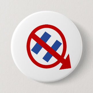 NO HILLARY ELECTION SYMBOL BUTTON