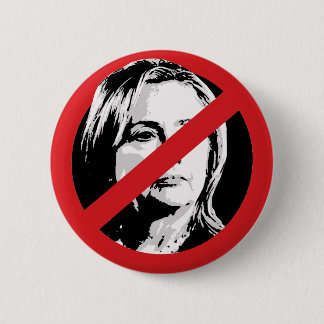 NO HILLARY PINBACK BUTTON