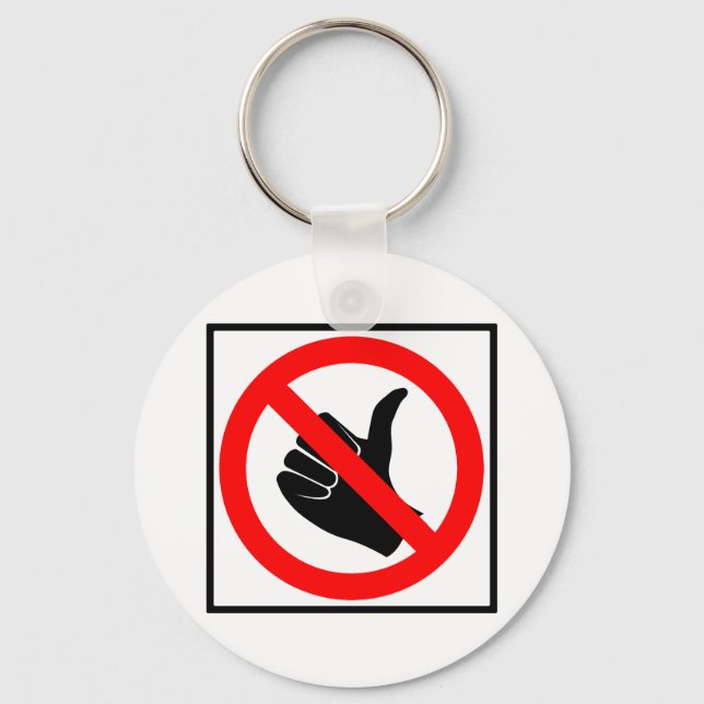 No Hitchhiking Highway Sign Keychain (Front)