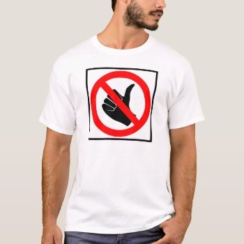 No Hitchhiking Highway Sign T-shirt by wesleyowns at Zazzle