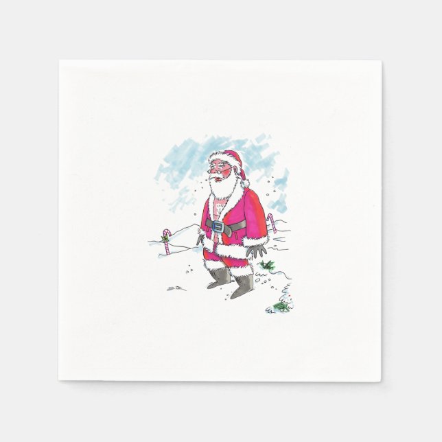 No Ho-Ho-Ho cocktail paper napkins (Front)