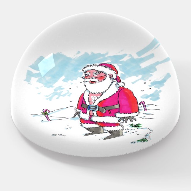 No Ho-Ho-Ho glass dome paperweight (Angled)