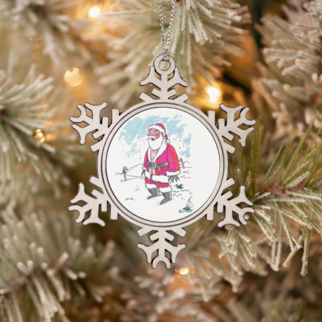No Ho-Ho-Ho pewter snowflake ornament (Tree)